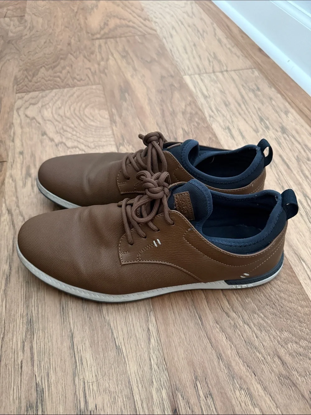 Aldo Brown and Navy Casual Lace-Up Loafers